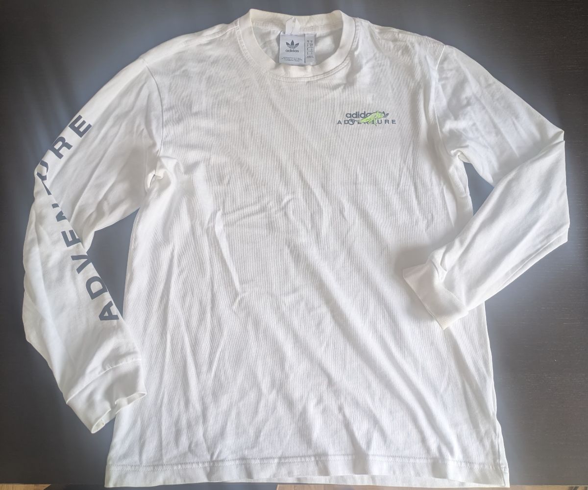 Men's White Long-sleeve Adidas Adventure Shirt